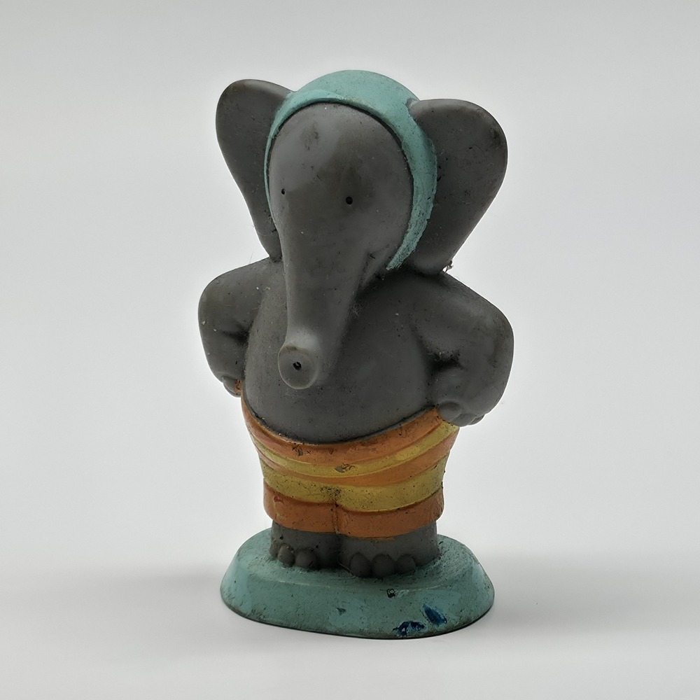 Babar The Elephant in Swim Trunks Vinyl Figure 1992 Arbys Vintage Toy